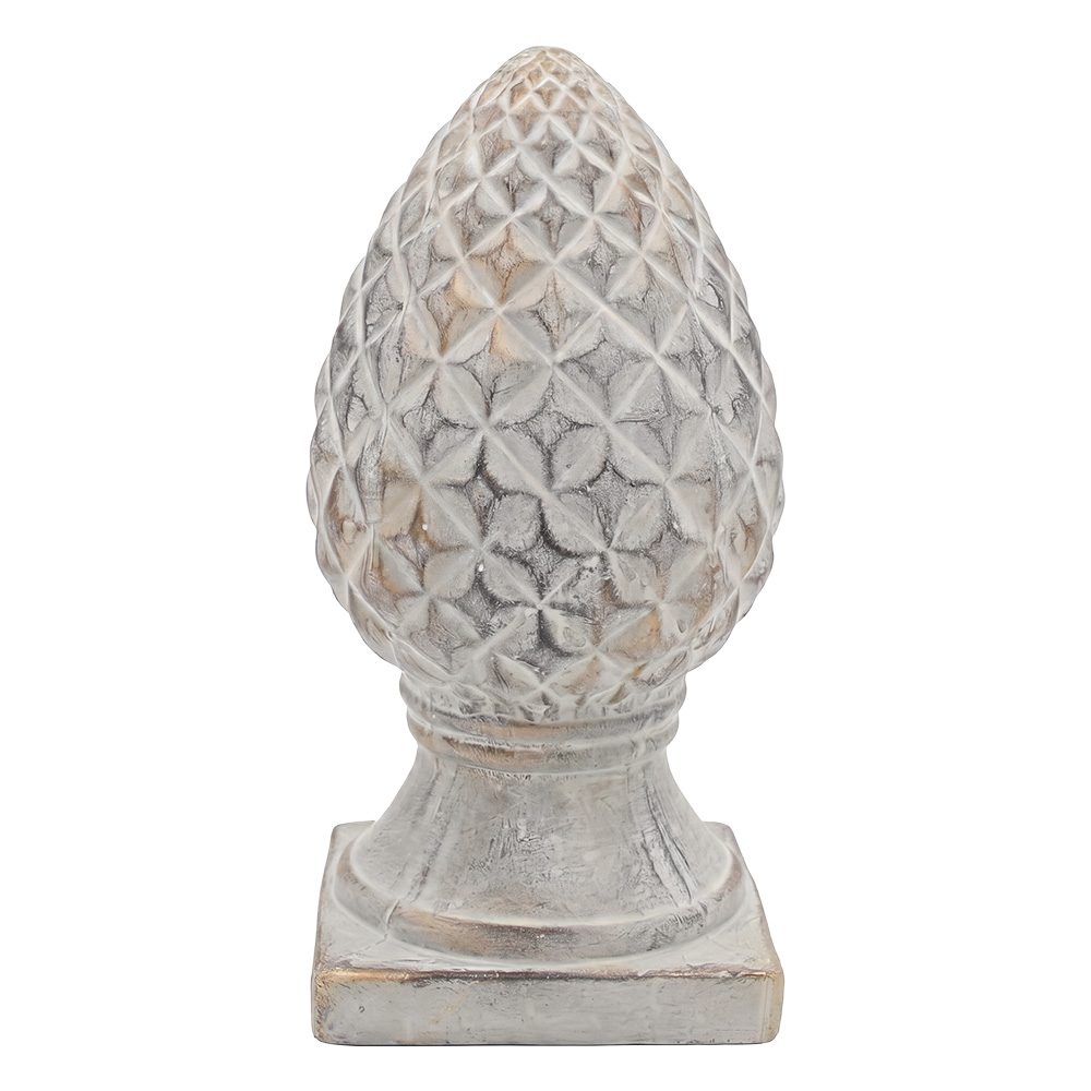 Clayre & Eef | Decoratie Ornament Grijs &oslash; 14x28 cm | 6TE0601L