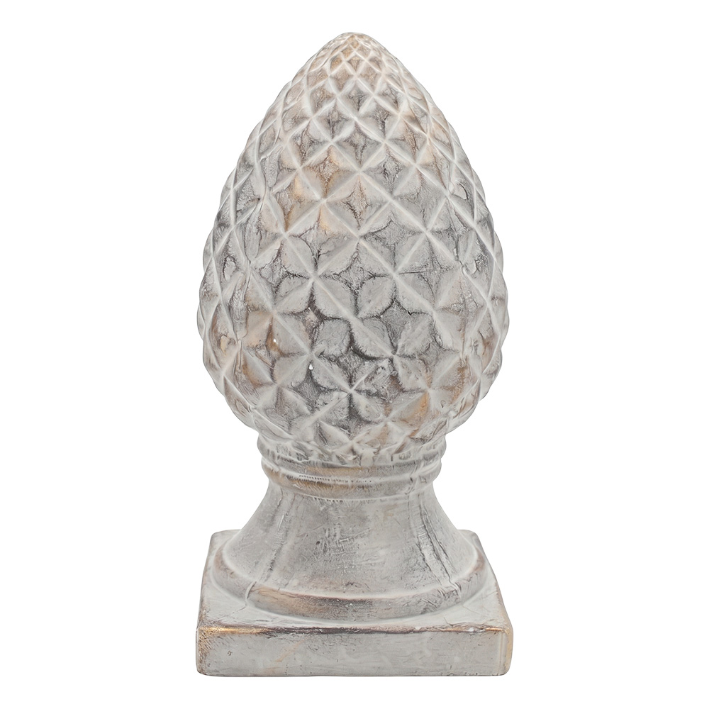 Clayre & Eef | Decoratie Ornament Grijs &oslash; 10x19 cm | 6TE0601M