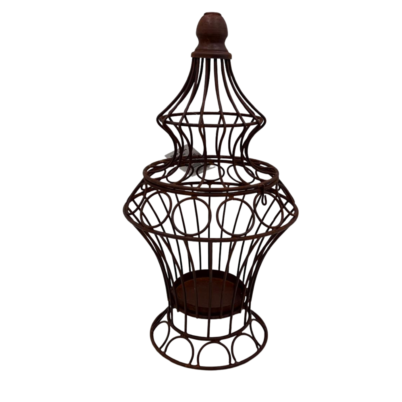 Vintage & More Metalen Roest Windlicht Ornament &ndash; 36 x 19 cm - Stoer & Sober style