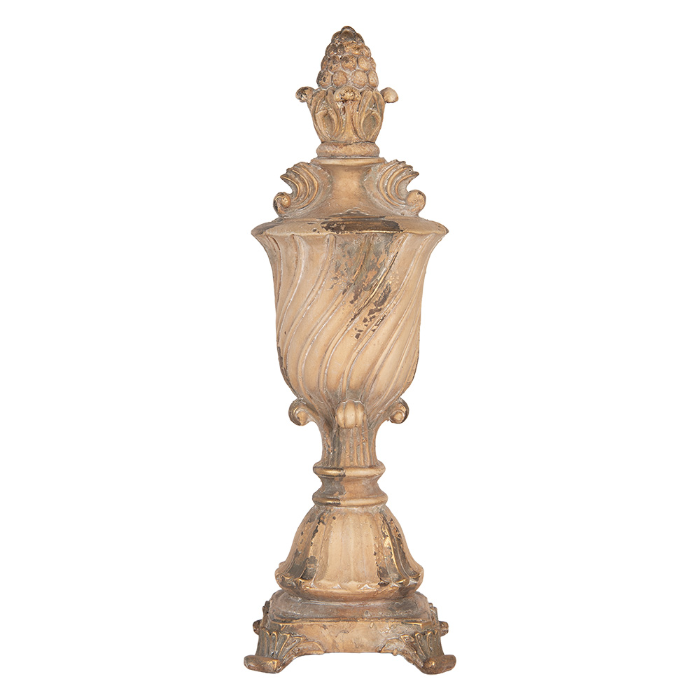Clayre & Eef | Decoratie Ornament Beige Bruin &oslash; 17x51 cm | 5MG0137