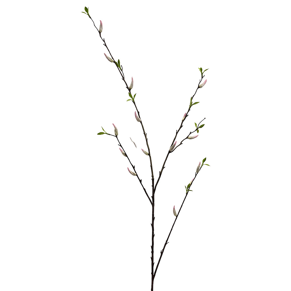 Clayre & Eef | Decoratie tak met bloemen Wit Groen 108 cm | 5PL0324