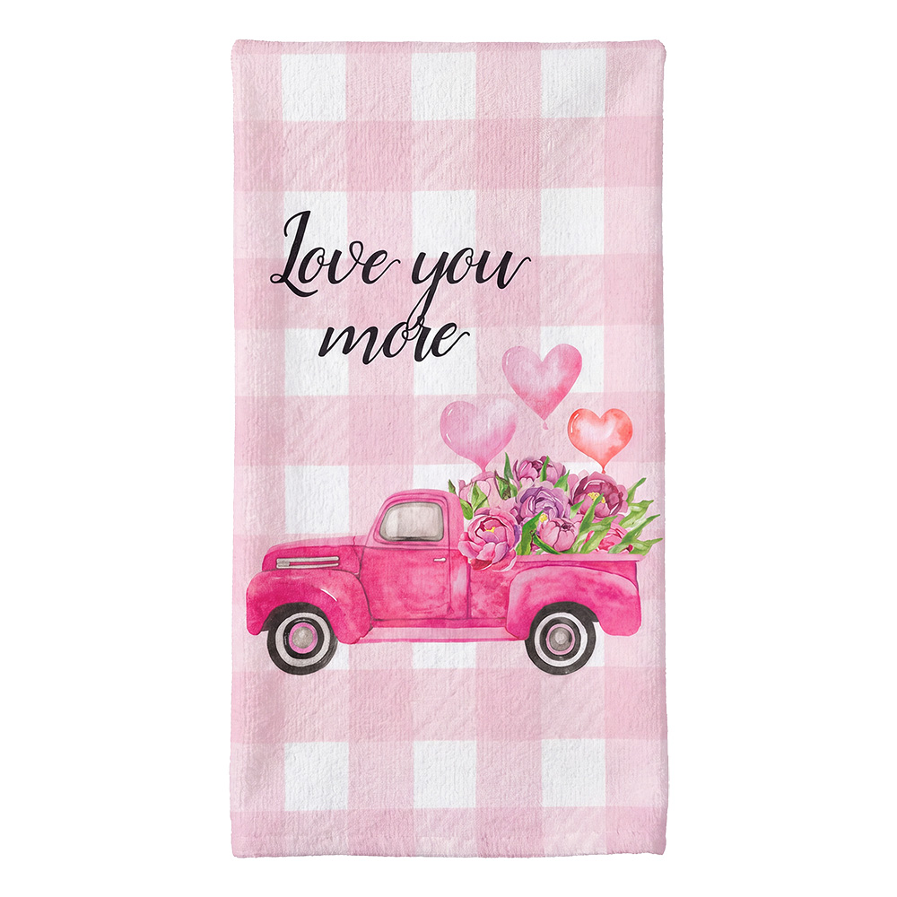 Clayre & Eef | Gastendoekje (set van 2) Roze Groen 40x60 cm | 67038