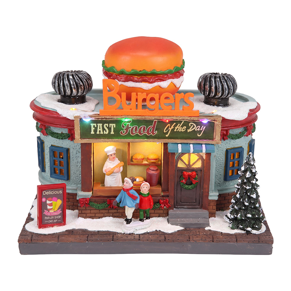 Clayre & Eef | Muziekdoos met LED Bruin Rood 20x12x16 cm / 3xAA | 67142