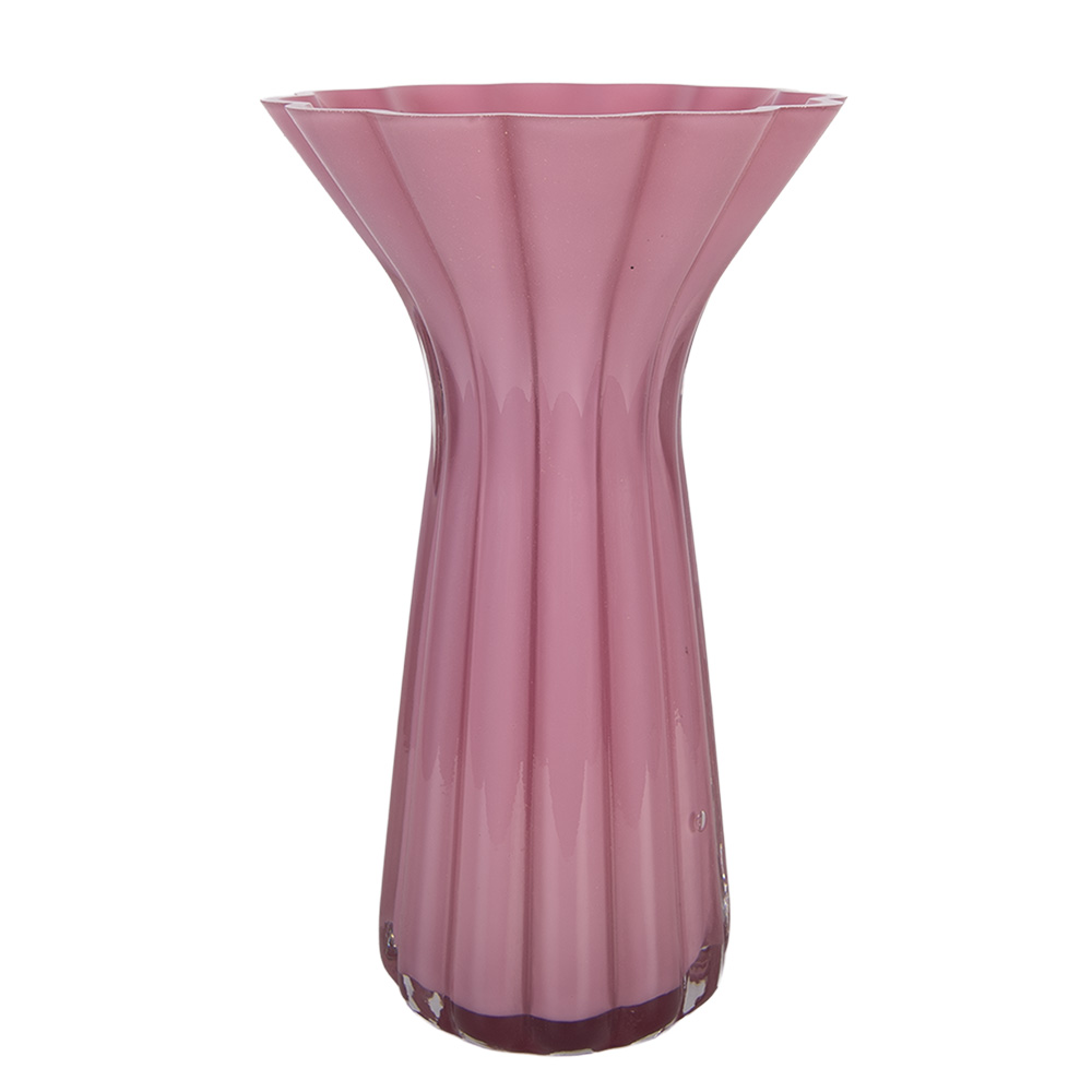 Clayre & Eef | Vazen Glas Roze &oslash; 14x23 cm | 6GL5511