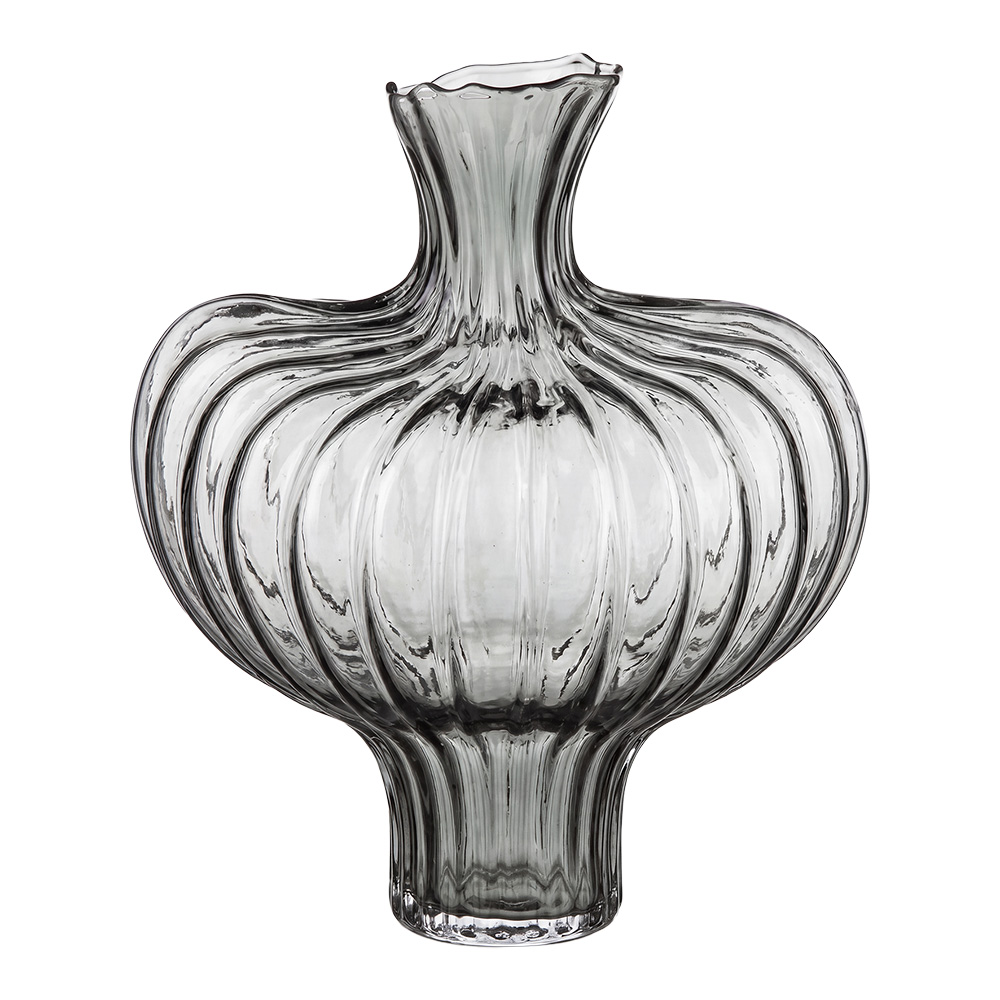 Clayre & Eef | Vazen Glas Grijs &oslash; 28x33 cm | 6GL5563