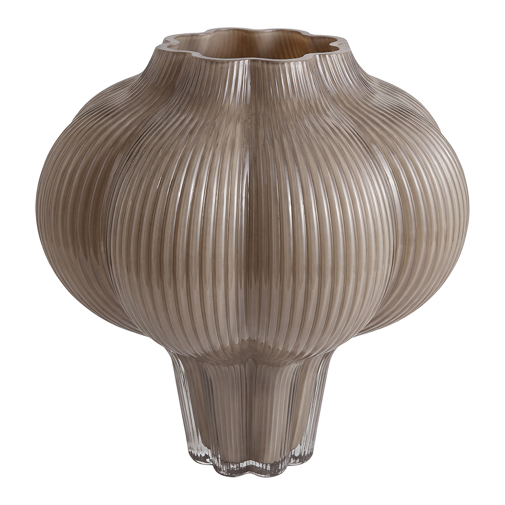Clayre & Eef | Vazen Glas Grijs &oslash; 24x27 cm | 6GL5566