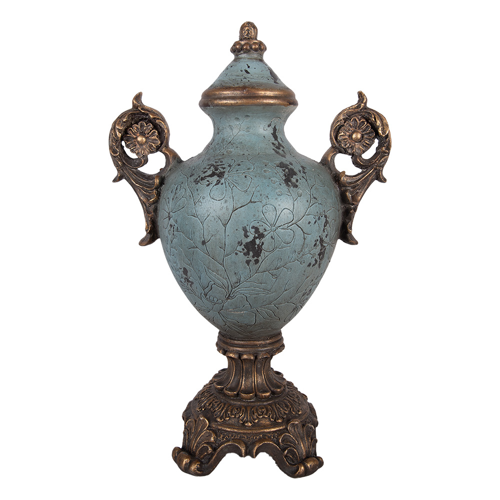 Clayre & Eef | Decoratie Ornament Blauw Bruin 30x19x46 cm | 6MG0195