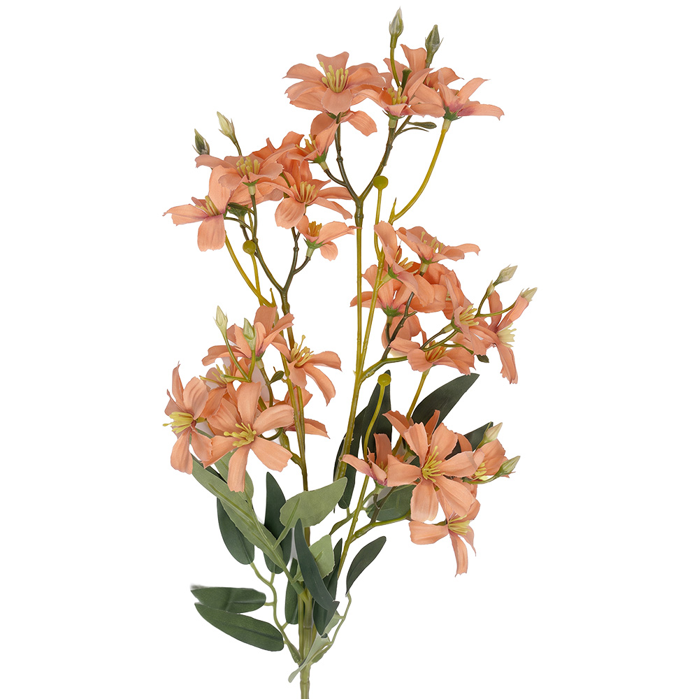 Clayre & Eef | Decoratie tak met bloemen Oranje 65 cm | 6PL0421O