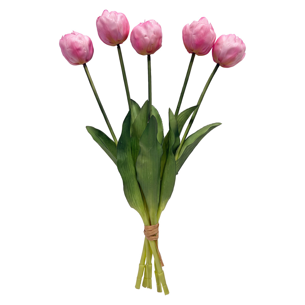 Clayre & Eef | Kunstbloem bos Roze Groen 42 cm | 6PL0434