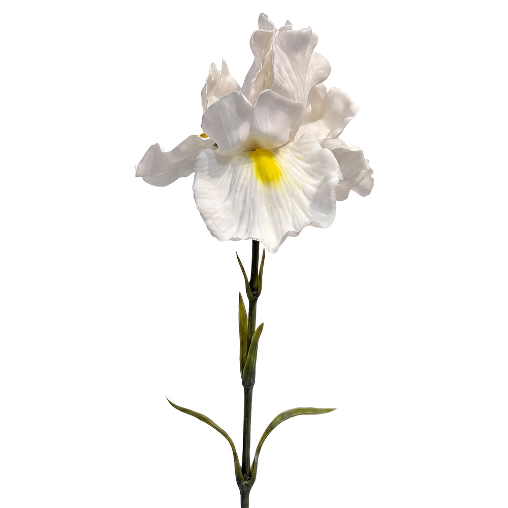 Clayre & Eef | Decoratie tak met bloemen Wit Groen 62 cm | 6PL0436W