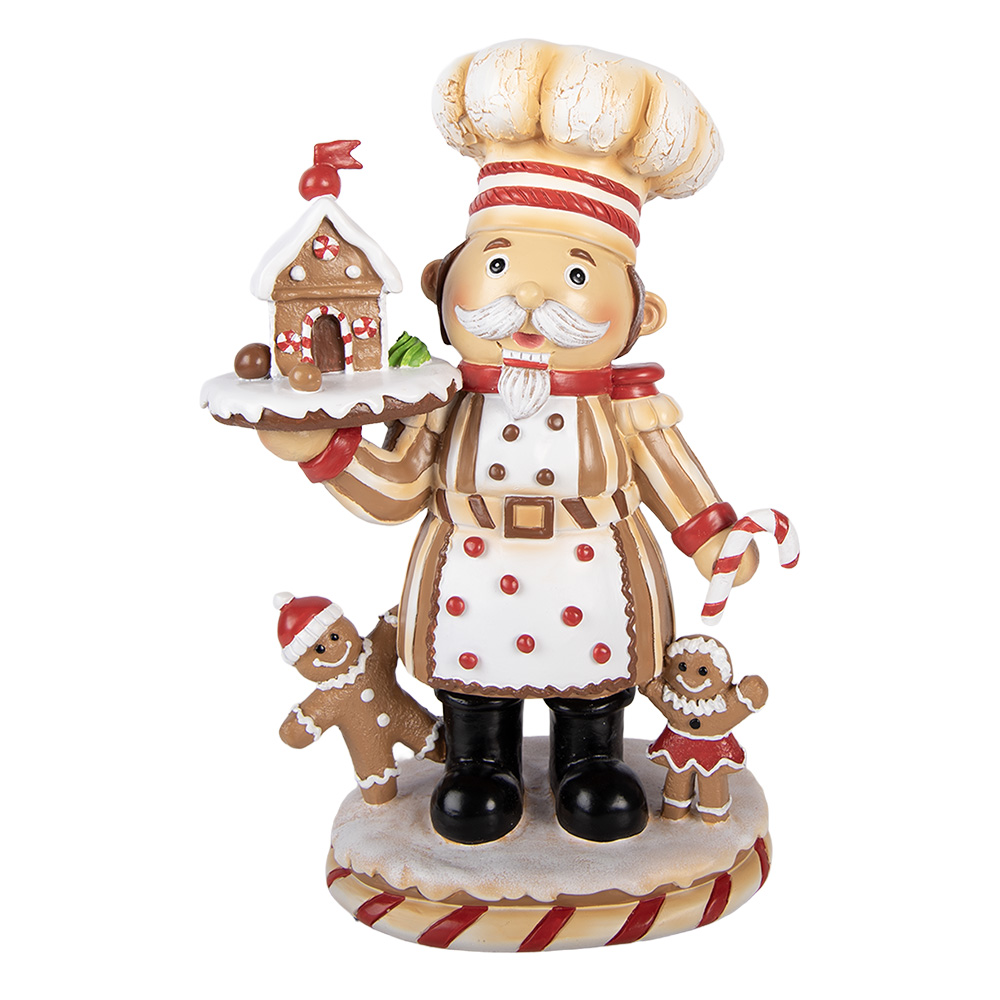 Clayre & Eef | Decoratie kok Bruin Wit 18x13x27 cm | 6PR6251