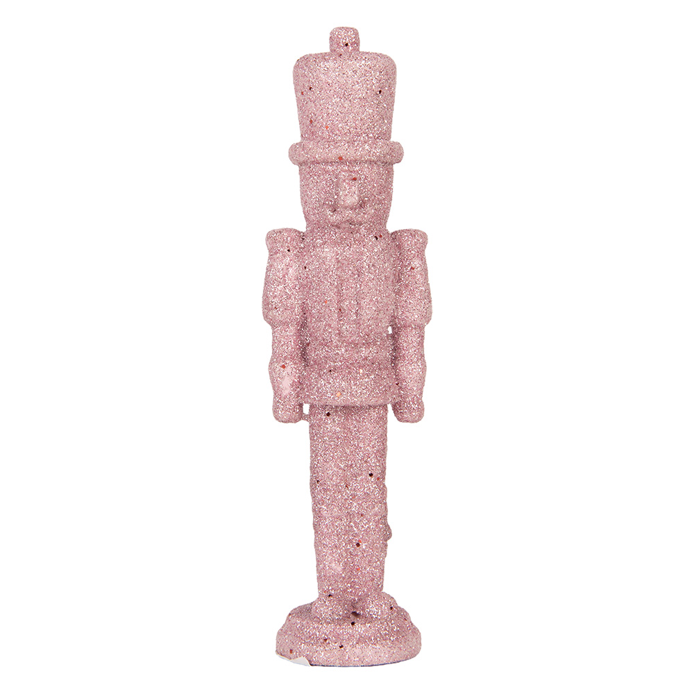 Clayre & Eef | Kerstdecoratie Notenkraker Roze 5x4x18 cm | 6PR6399