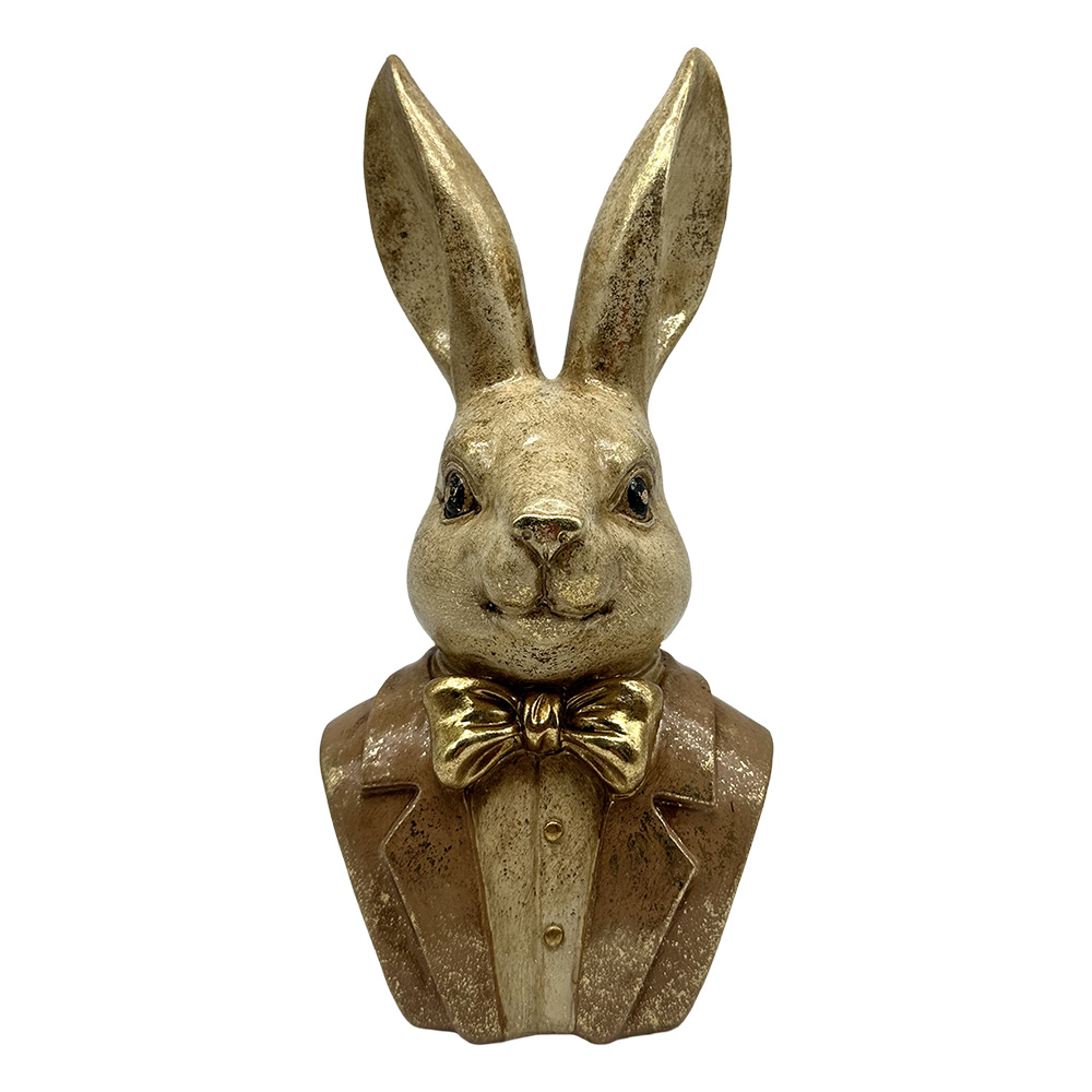 Clayre & Eef | Decoratie Konijn Beige Bruin 13x10x26 cm | 6PR6574