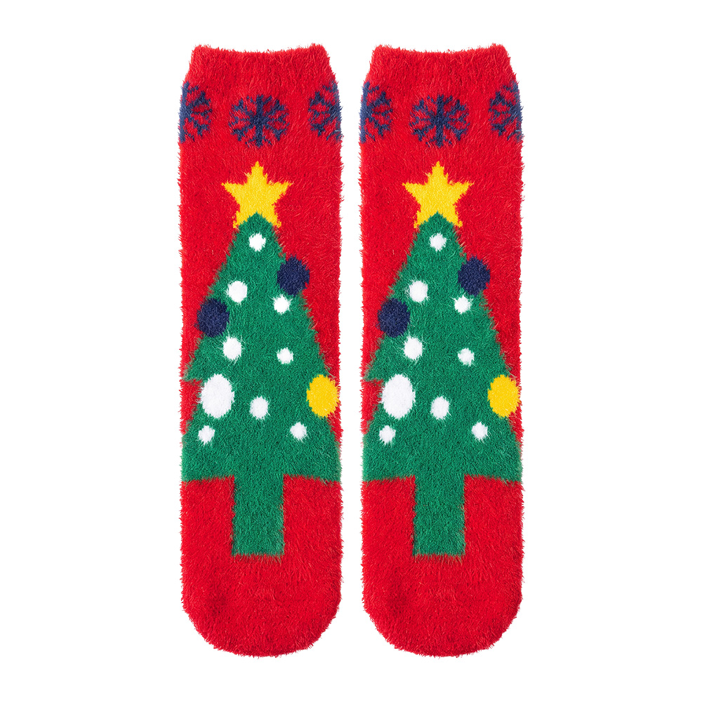 Clayre & Eef | Sokken  Rood Groen one size | JZSK0056
