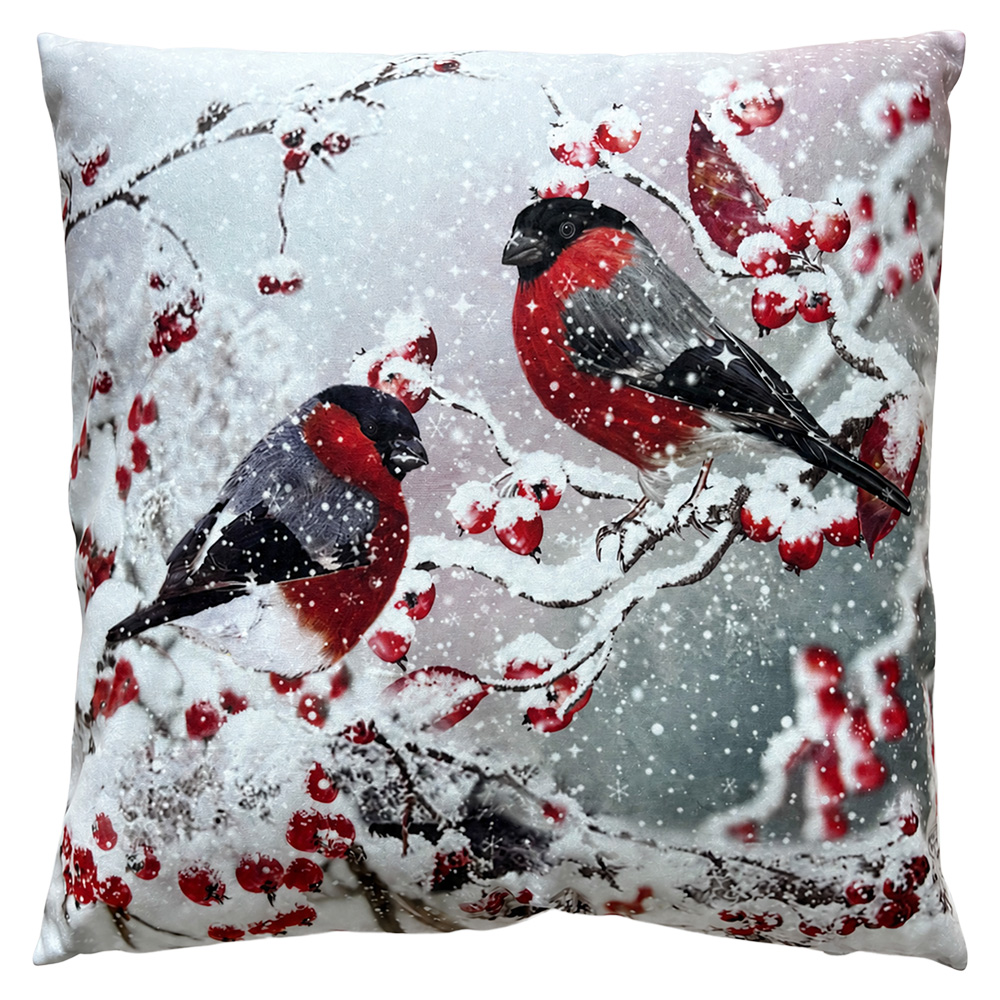 Clayre & Eef | Kussen met vulling Grijs Rood 45x45x4 cm | KG023.235