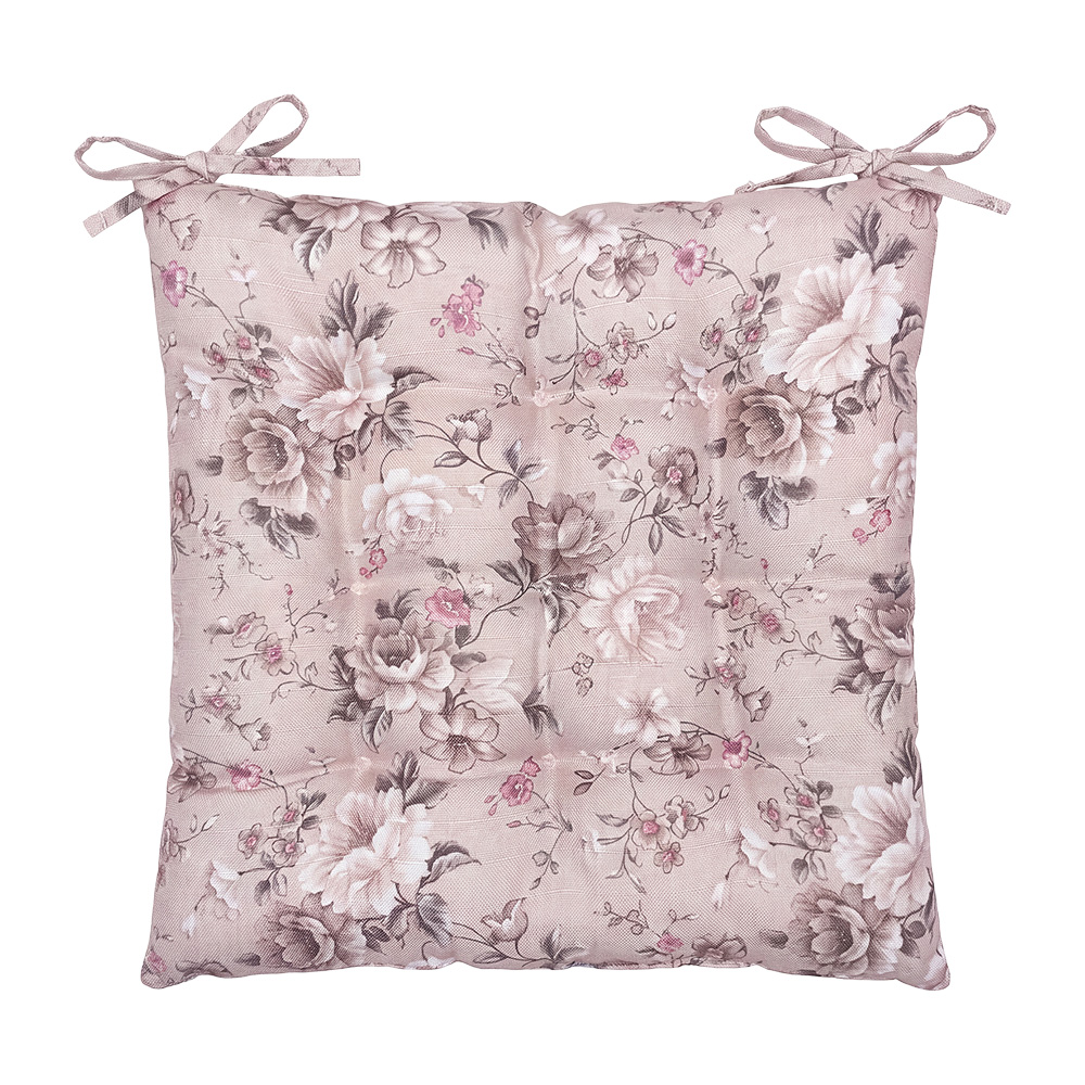 Clayre & Eef | Stoelkussen met foam Beige Grijs 40x40x4 cm | KG029.007