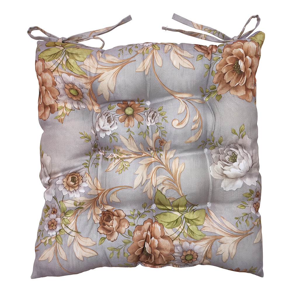 Clayre & Eef | Stoelkussen met foam Grijs 40x40x4 cm | KG029.008