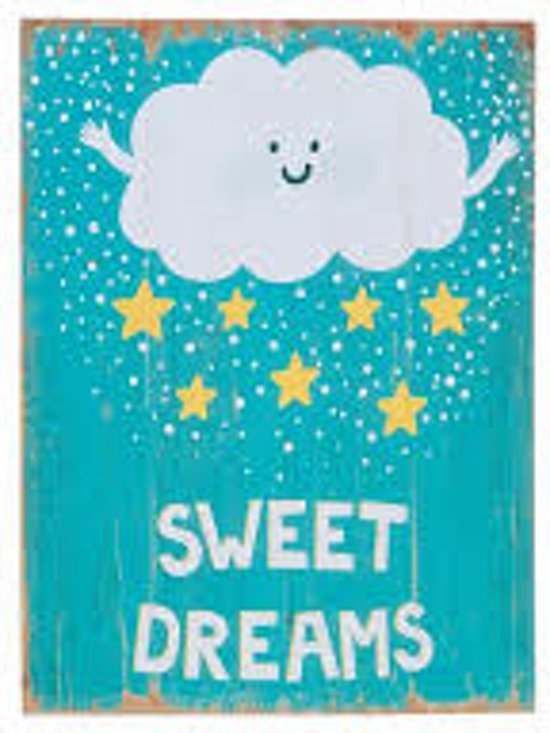 Schilderij / Houten bord sweet dreams | 6H1332 | Clayre & Eef