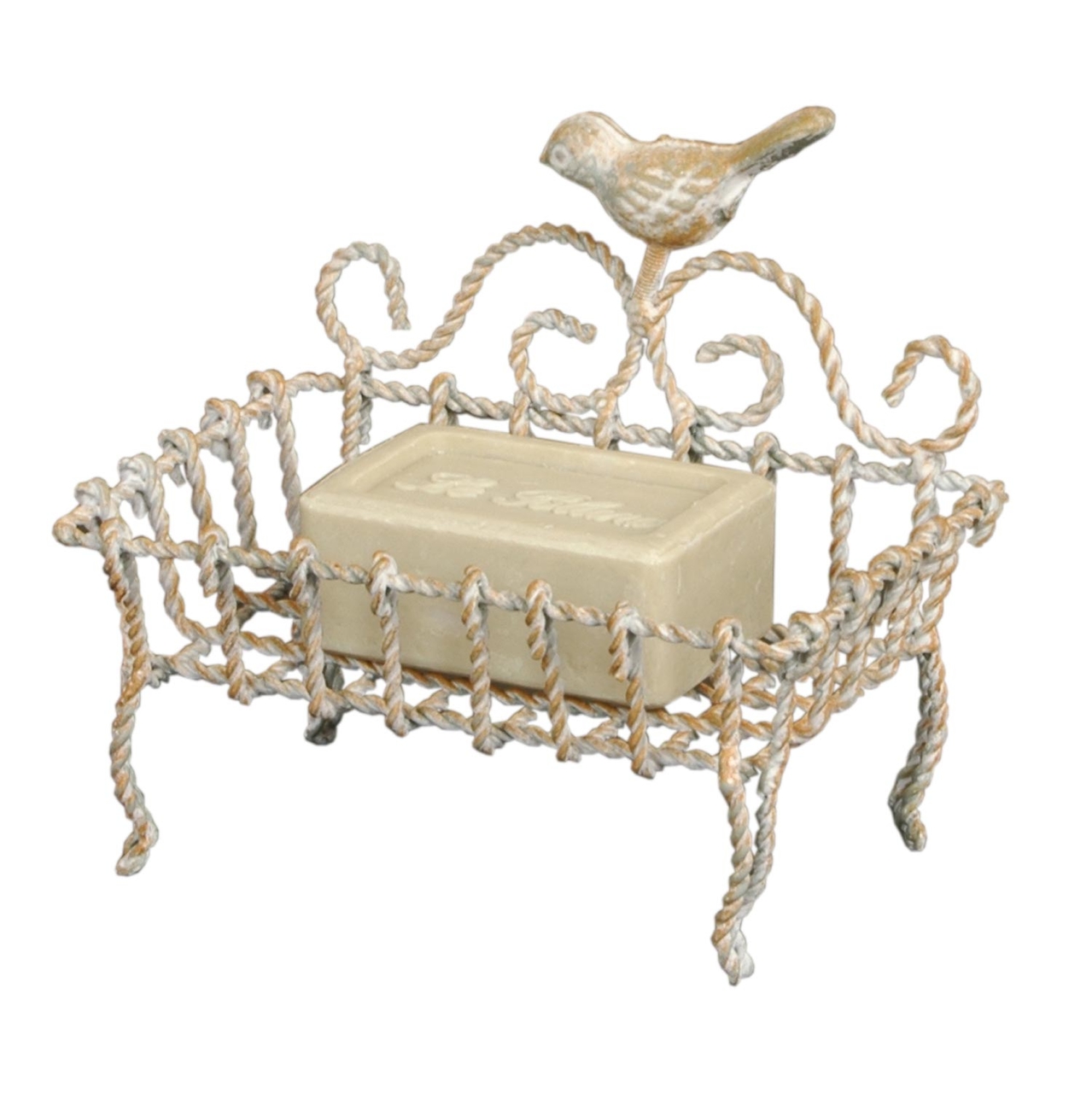 Clayre & Eef | Zeepbakje Vogel Creme 9*6*14 cm | W40390