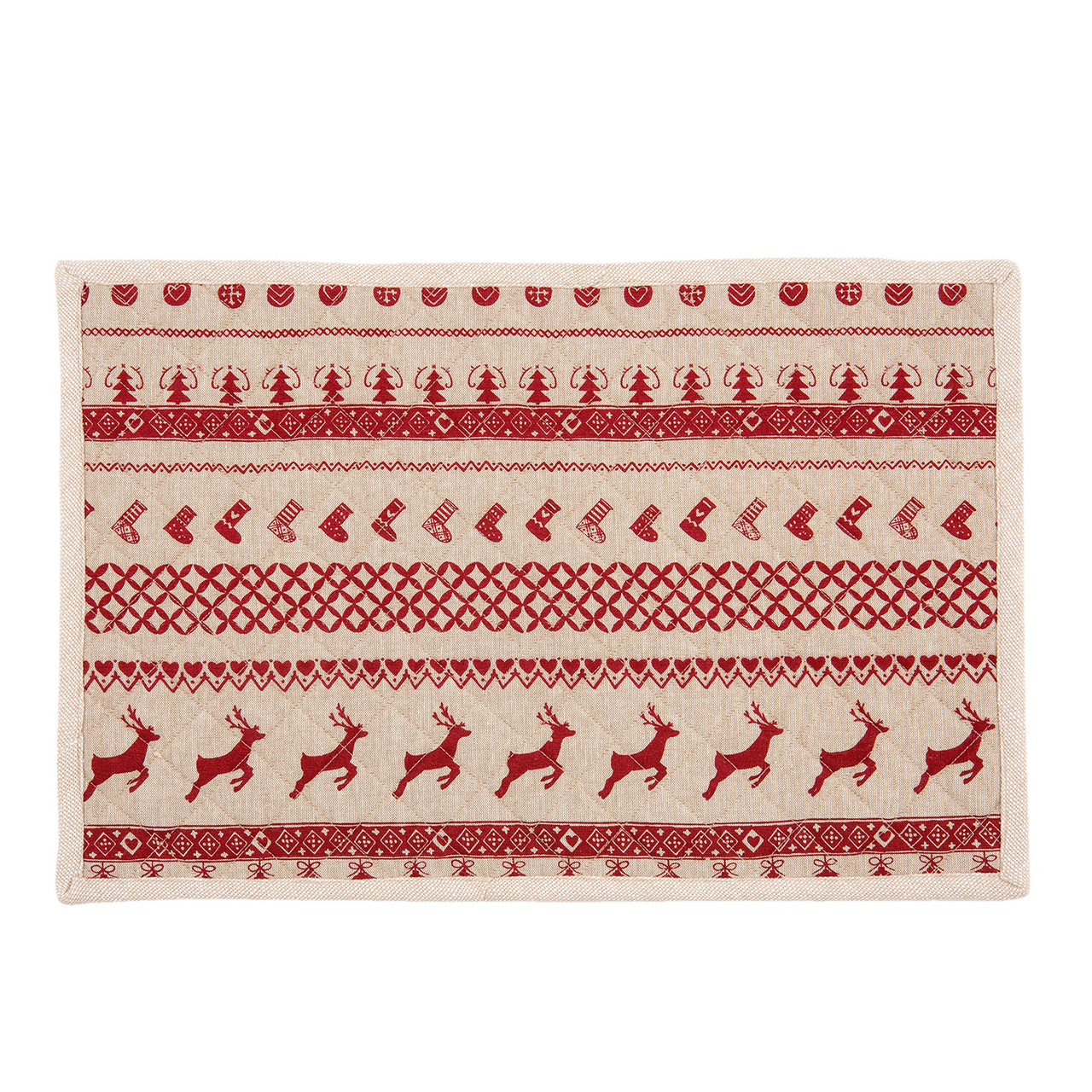 Placemat (6) 48*33 cm Rood | NOC40 | Clayre & Eef