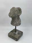 Decoratiebeeld Ram op voet stonegrey grijs steen maat M H25xB9,5CM | 65488 | Home Sweet Home | Stoer & Sober Woonstijl