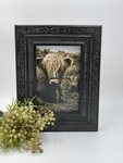 Fotolijst craquelé zwart bruin Schotse Hooglander maat M | 65467 | Home Sweet Home | Stoer & Sober Landelijke Woonstijl