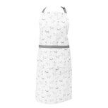Clayre & Eef | Keukenschort Grijs, Wit 70x85 cm | DOF41