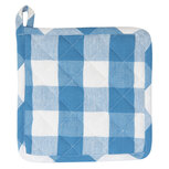 Clayre & Eef | Pannenlap Blauw, Wit 20*20 cm | CFA45BL Clayre & Eef | Pannenlap Blauw, Wit 20*20 cm | CFA45BL
