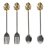 Dessert bestek 14*10*2 cm Goudkleurig | 64341 | Clayre & Eef Dessert bestek 14*10*2 cm Goudkleurig | 64341 | Clayre & Eef