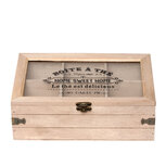 Clayre & Eef | Theedoos 6 vakken Bruin 24x16x8 cm | 6H1397 Clayre & Eef | Theedoos 6 vakken Bruin 24x16x8 cm | 6H1397