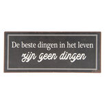 Tekstbord 30*13 cm Bruin | 6Y3267 | Clayre & Eef