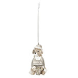 Clayre & Eef | Decoratie Hanger Hond Wit 4*4*8 cm | 6PR2765 Clayre & Eef | Decoratie Hanger Hond Wit 4*4*8 cm | 6PR2765