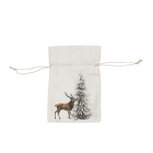 Zakje rendier 10*15 cm Creme | 6H1885 | Clayre & Eef Zakje rendier 10*15 cm Creme | 6H1885 | Clayre & Eef