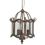 Clayre & Eef | Hanglamp Grijs 32x29x45 cm E14/max 3x60W | 6LMP691 Clayre & Eef | Hanglamp Grijs 32x29x45 cm E14/max 3x60W | 6LMP691