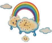 Wandklok regenboog wolken | Bartolucci