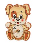 Muurklok hond hout | Bartolucci
