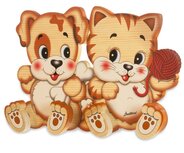 Houten kapstok kat & hond | Bartolucci