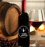 Etiket / Sticker wijn van harte gefeliciteerd | Rosami