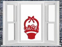 Herbruikbare raamsticker paasmand met eieren | Rosami Herbruikbare raamsticker paasmand met eieren | Rosami