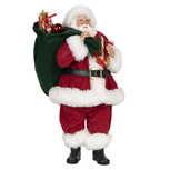 Decoratie kerstman 14*14*28 cm Rood | 64645 | Clayre & Eef Decoratie kerstman 14*14*28 cm Rood | 64645 | Clayre & Eef