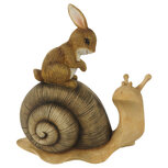 Clayre & Eef | Decoratie Beeld Slak Bruin 13x6x14 cm | 6PR3247 Clayre & Eef | Decoratie Beeld Slak Bruin 13x6x14 cm | 6PR3247