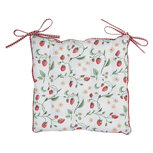Clayre & Eef | Stoelkussen Foam Wit, Groen, Rood 40x40x4 cm | WIS29 Clayre & Eef | Stoelkussen Foam Wit, Groen, Rood 40x40x4 cm | WIS29