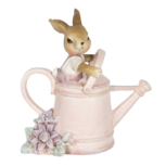 Clayre & Eef | Decoratie Konijn Roze 10x6x11 cm | 6PR3304