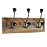 Clayre & Eef | Wandkapstok Zwart 30x8x10 cm | 6H1964