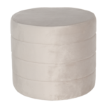 Clayre & Eef | Poef Beige ø 40x35 cm | 64727BE