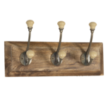 Clayre & Eef | Wandkapstok Bruin 30x7x10 cm | 6H1959