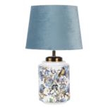 Clayre & Eef | Tafellamp Blauw, Wit ø 25x41 cm E27/max 1x60W | 6LMC0040 Clayre & Eef | Tafellamp Blauw, Wit ø 25x41 cm E27/max 1x60W | 6LMC0040