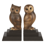 Clayre & Eef | Boekensteunen Set van 2 Uil Bruin 19*10*18 cm | 6PR4625 Clayre & Eef | Boekensteunen Set van 2 Uil Bruin 19*10*18 cm | 6PR4625