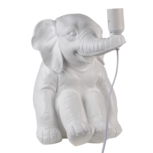 Clayre & Eef | Lampenvoet Tafellamp Olifant Wit 29x23x34 cm E27/max 1x25W | 6LMP726 Clayre & Eef | Lampenvoet Tafellamp Olifant Wit 29x23x34 cm E27/max 1x25W | 6LMP726