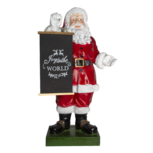 Clayre & Eef | Kerstdecoratie Beeld Kerstman Rood, Groen 50*34*92 cm | 5PR0074 Clayre & Eef | Kerstdecoratie Beeld Kerstman Rood, Groen 50*34*92 cm | 5PR0074
